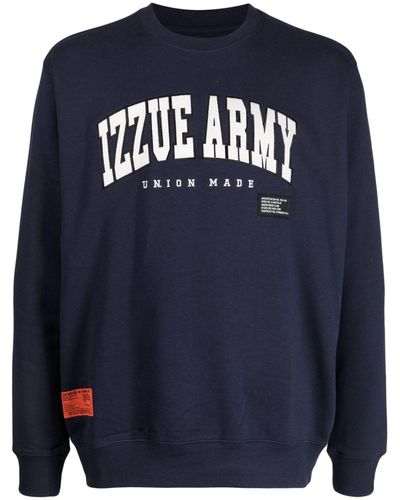 Izzue Sweater Met Logoprint - Blauw