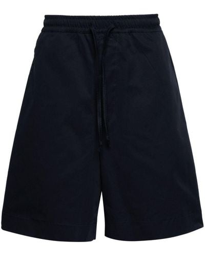 Societe Anonyme Wide-leg Cotton Shorts - Blue
