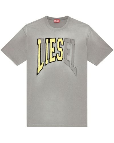 DIESEL T-wash Cotton T-shirt - Gray