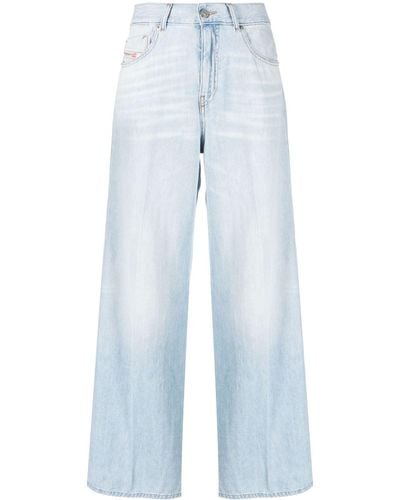 DIESEL 1978 D-akemi Wide-leg Jeans - Blue
