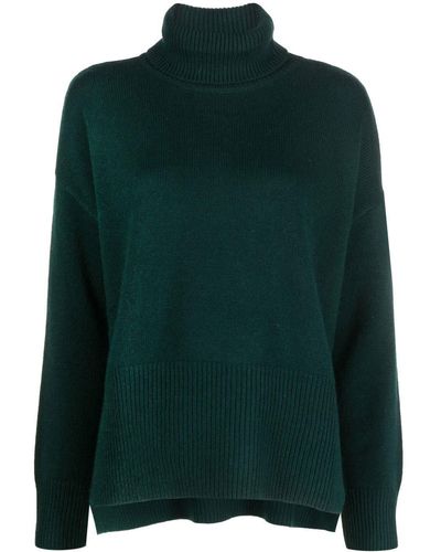 P.A.R.O.S.H. Side-slit Knitted Jumper - Green
