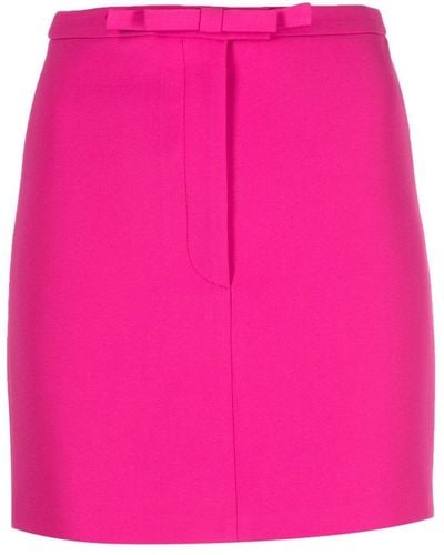 Blanca Vita Front Bow-detail Mini Skirt - Pink