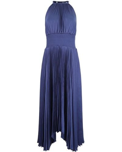 A.L.C. Renzo Ii Pleated Dress - Blue