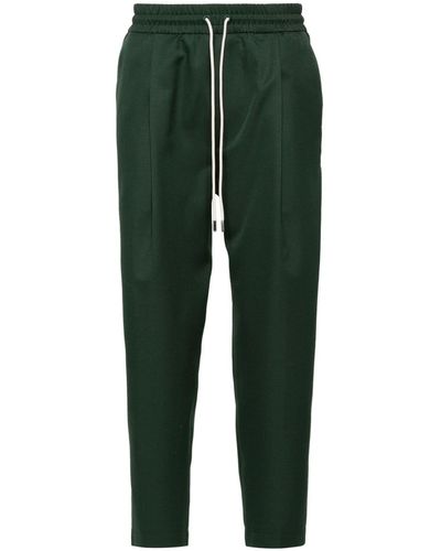 Drole de Monsieur Drawstring-waist Cropped Pants - Green
