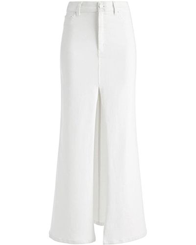 Alice + Olivia Rye A-line slit skirt - Bianco