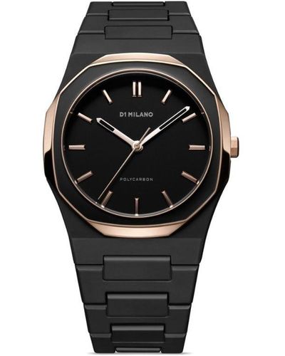 D1 Milano Polycarbon Horloge - Zwart