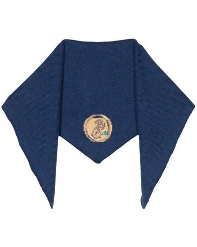 Barrie X Goossens Schal mit Sternzeichen - Blau