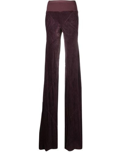 Rick Owens Hammered-velvet Trousers - Purple