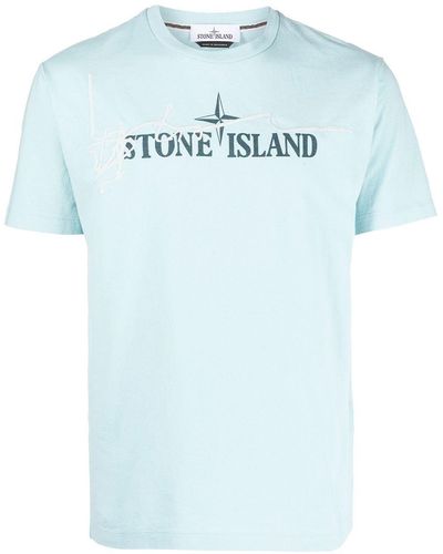 Stone Island ロゴ Tシャツ - ブルー
