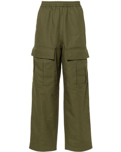 Acne Studios Straight Cotton Cargo Pants - Green
