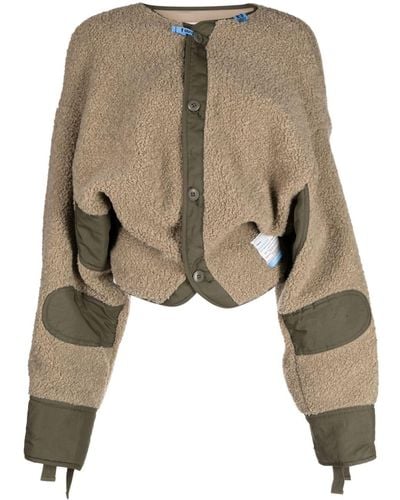 Maison Mihara Yasuhiro Long-sleeve Cropped Jacket - Natural