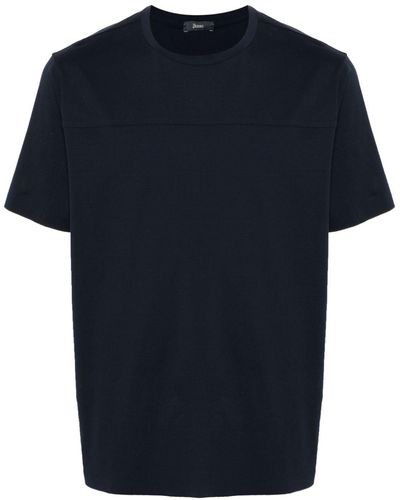 Herno Panelled Crew-neck T-shirt - Blue