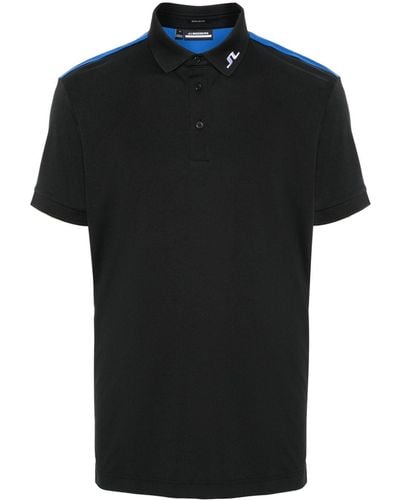 J.Lindeberg Jeff Panelled Polo Shirt - Black