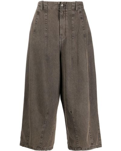 Societe Anonyme Seam-detail Wide-leg Jeans - Grey