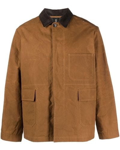 Mackintosh Drizzle Cotton Chore Jacket - Brown