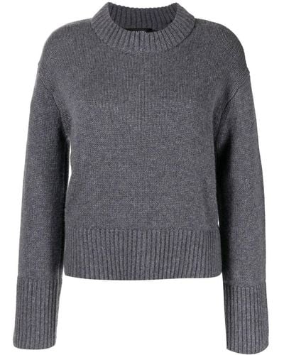 Lisa Yang Crew Neck Cashmere Sweater - Gray