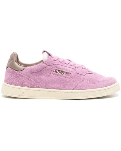 Autry Lace-up suede sneakers - Rosa