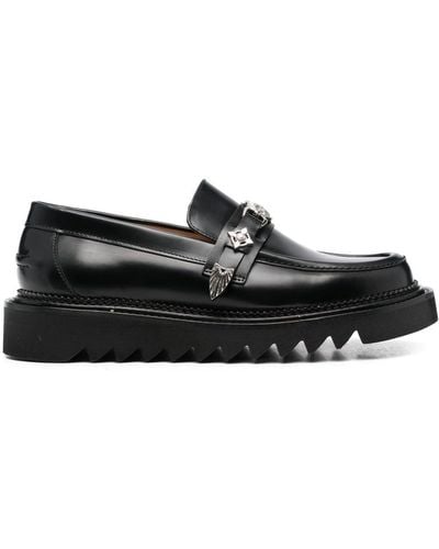 Toga Virilis Chunky Leather Loafers - Black