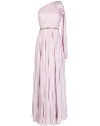 Jenny Packham Marlowe ワンショルダー イブニングドレス - ピンク