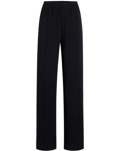Another Tomorrow Luxe Seam-detail Track Trousers - Blue