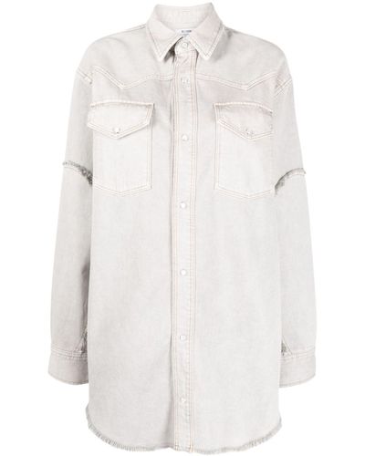 RE/DONE Oversized Denim Shirt Jacket - White