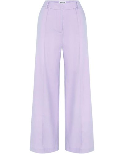 Anna Quan Alberta Tailored Cropped Trousers - Purple