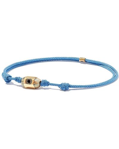 Luis Morais 14kt Yellow Gold Antique Eye Cord Bracelet - Blue