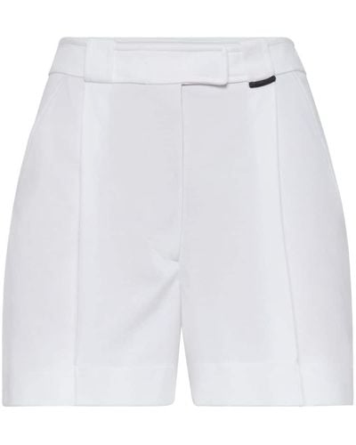 Brunello Cucinelli Monili-embellished Cotton Shorts - White