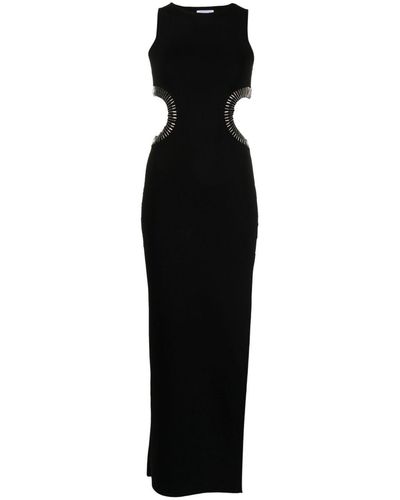 Galvan London Mirrored Luna Bead-embellished Dress - Black