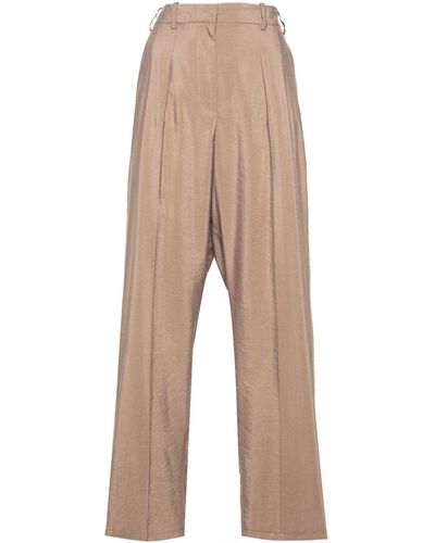 JOSEPH High-waisted Tapered Trousers - Naturel