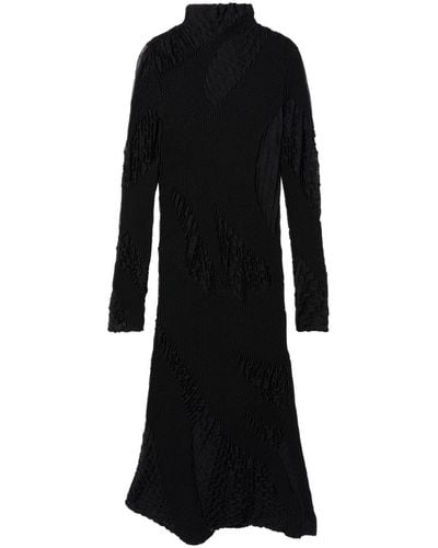 AZ FACTORY X Ester Manas Textured-knit Roll-neck Dress - Black