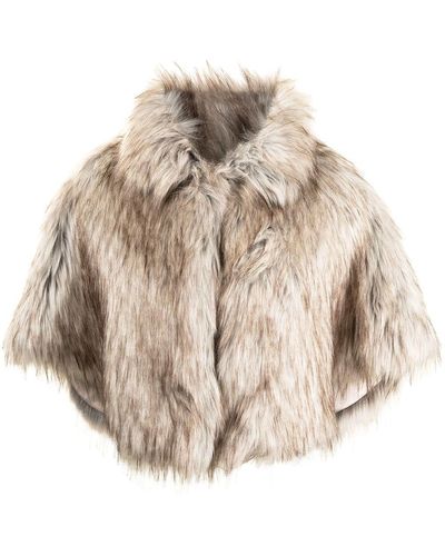 Unreal Fur Nord Faux-fur Cropped Cape - Brown