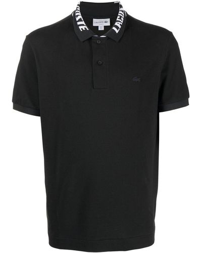 Lacoste Logo Piqué Polo Shirt - Black