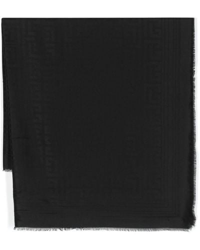 Balmain Sjaal Met Monogrampatroon - Zwart