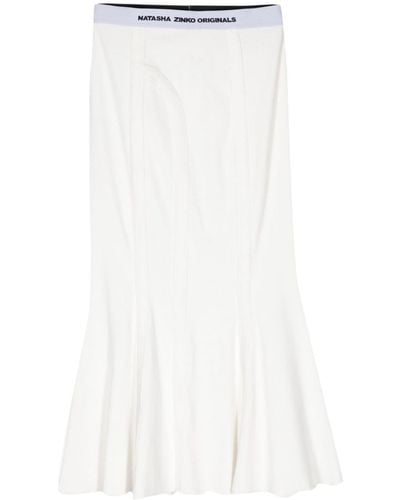 Natasha Zinko John Ribbed Cotton Dress - White