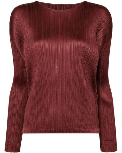 Pleats Please Issey Miyake Haut plissé Monthly Colours: January - Rouge