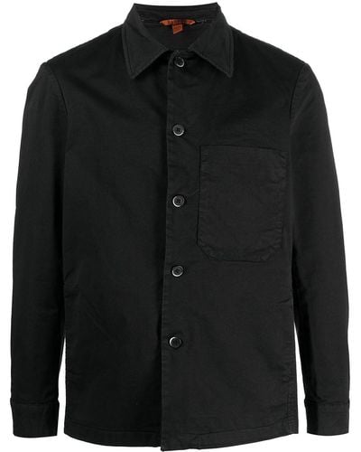 Barena Chest Patch-pocket Shirt - Black