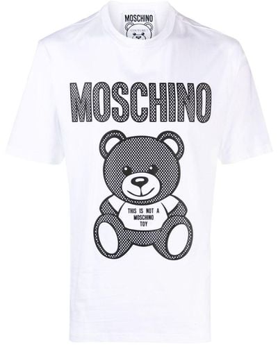 Moschino T-Shirt mit Teddy-Print - Weiß