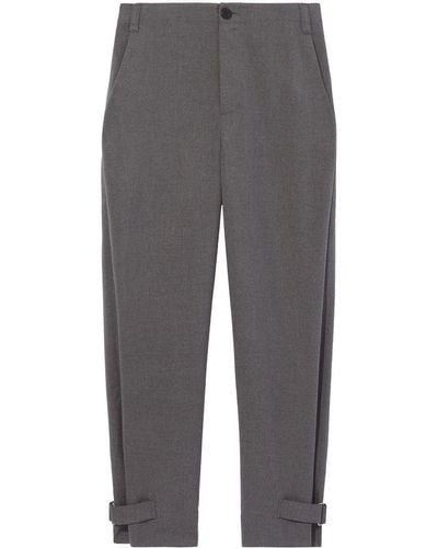 Proenza Schouler Flannel Tapered Trousers - Grey