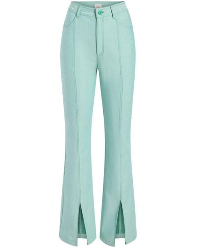Cinq À Sept Shanis Mid-rise Flared Jeans - Green