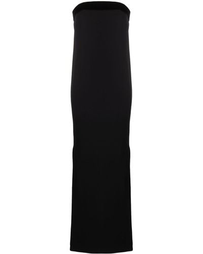 Tom Ford Bow-detail Strapless Silk Gown - Black