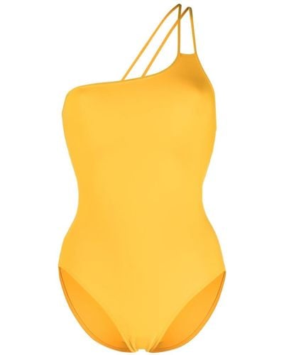 Eres Guarana One-shoulder Asymmetric Swimsuit - Yellow