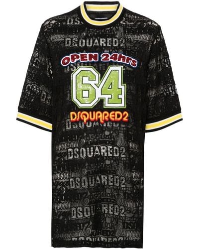 DSquared² 64 Lacey Tシャツワンピース - ブラック