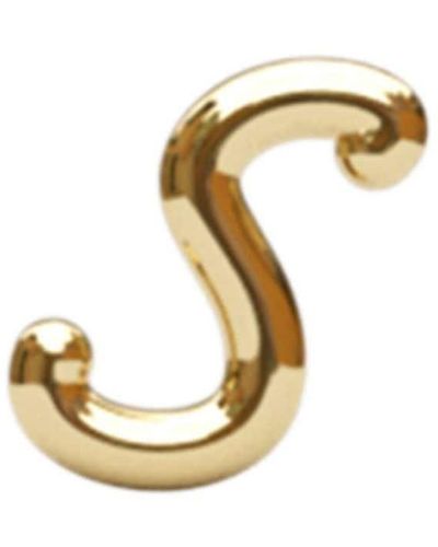 The Alkemistry 18kt Yellow Gold S Initial Stud Earring - Metallic