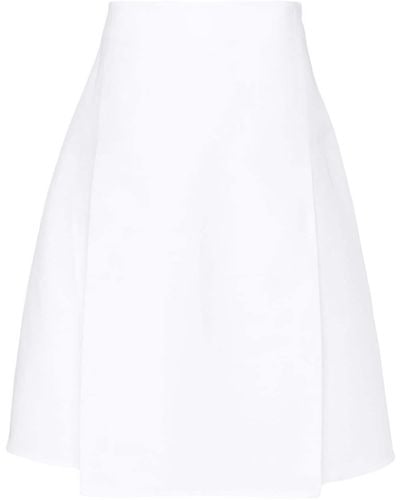 Marni Falda midi con pliegues - Blanco