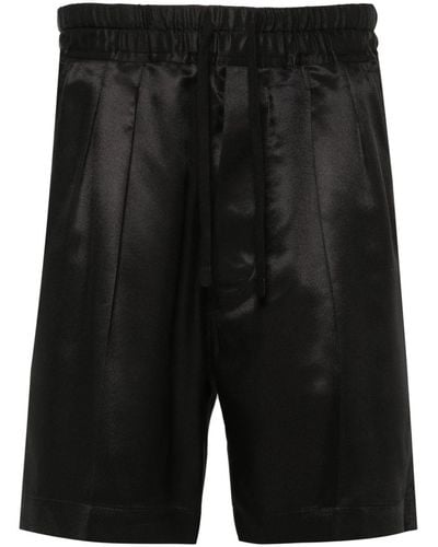 Tom Ford Twill Silk Bermuda Shorts - Black