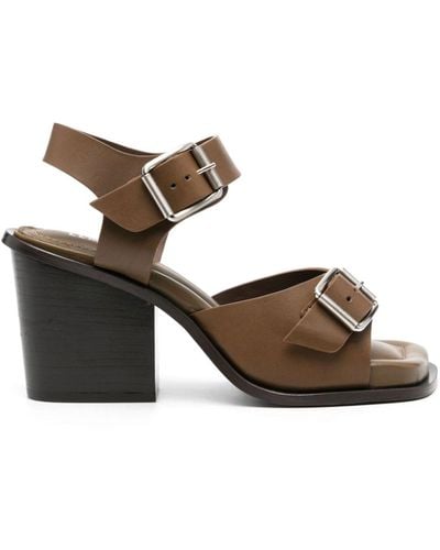Lemaire 90Mm Leather Sandals - Brown