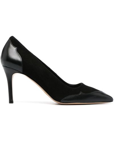 Claudie Pierlot Pointed-toe Suede Court Shoes - Black
