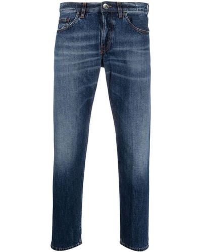 Eleventy Faded Slim-fit Denim Jeans - Blue