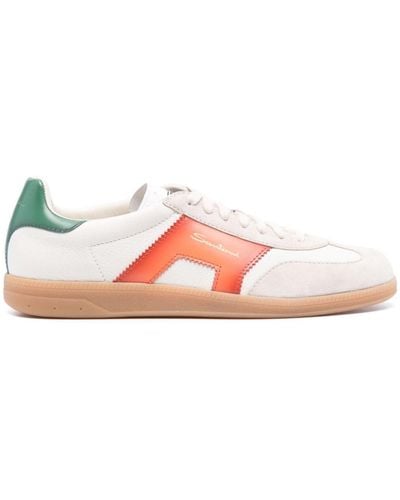 Santoni Sneakers Met Colourblocking En Vlakken - Roze